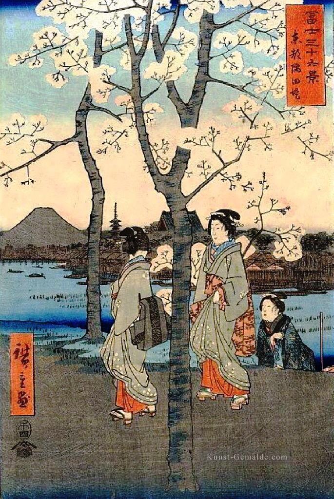 Kirschbaum Utagawa Hiroshige Ukiyoe Ölgemälde